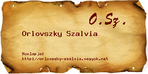 Orlovszky Szalvia névjegykártya